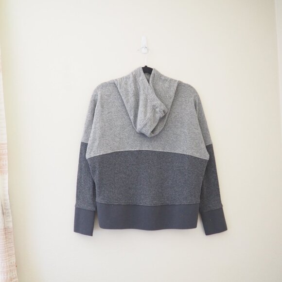 Prana Paskal Colorblock Gray Hooded Sweatshirt Sweater sz S - Picture 6 of 7
